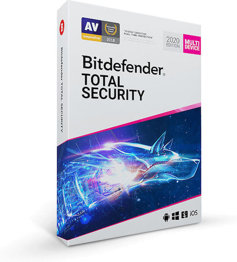 BitDefender Total Security 2020 για 5 Συσκευές και 1 Έτος Χρήσης (Ηλεκτρονική Άδεια)