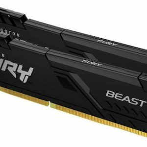 Kingston Fury Beast 8GB DDR4 RAM με 2 Modules (2x4GB) και Ταχύτητα 3200 για Desktop