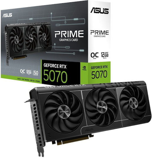 Asus GeForce RTX 5070 12GB GDDR7 Prime OC Κάρτα Γραφικών